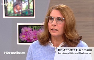 Annette Oschmann bei Hier und heute im WDR-Fernsehen